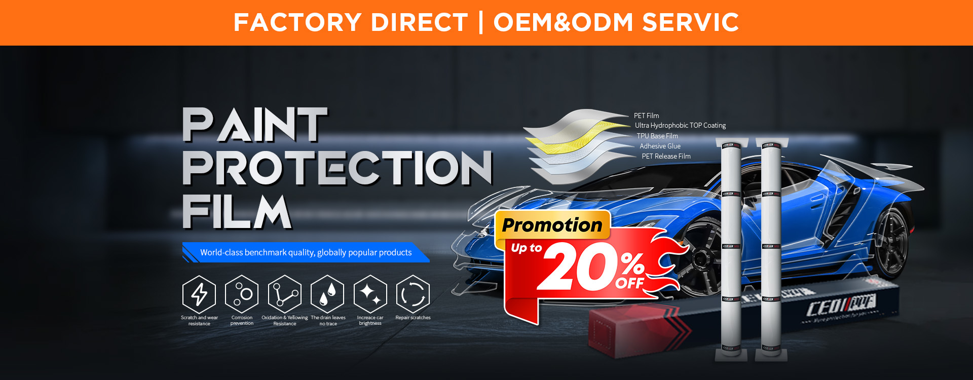 جودة فيلم حماية طلاء السيارة مصنع